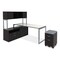 Alera Open Office Desk Series 29.5 x 19.13 x 22.88 Legal/Letter Low File 2-Drawer Cabinet Credenza - Espresso